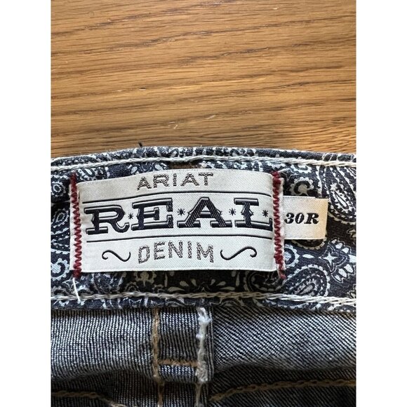 Ariat Real Denim Jeans Womens 30R‎ Blue Mid Rise Thick Stitch Boot Cut Western - Picture 3 of 15